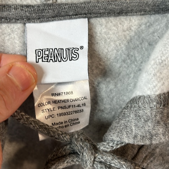 Peanuts | Jackets & Coats | Snoopy Peanuts Sweat Jacket Gray Hoodie ...
